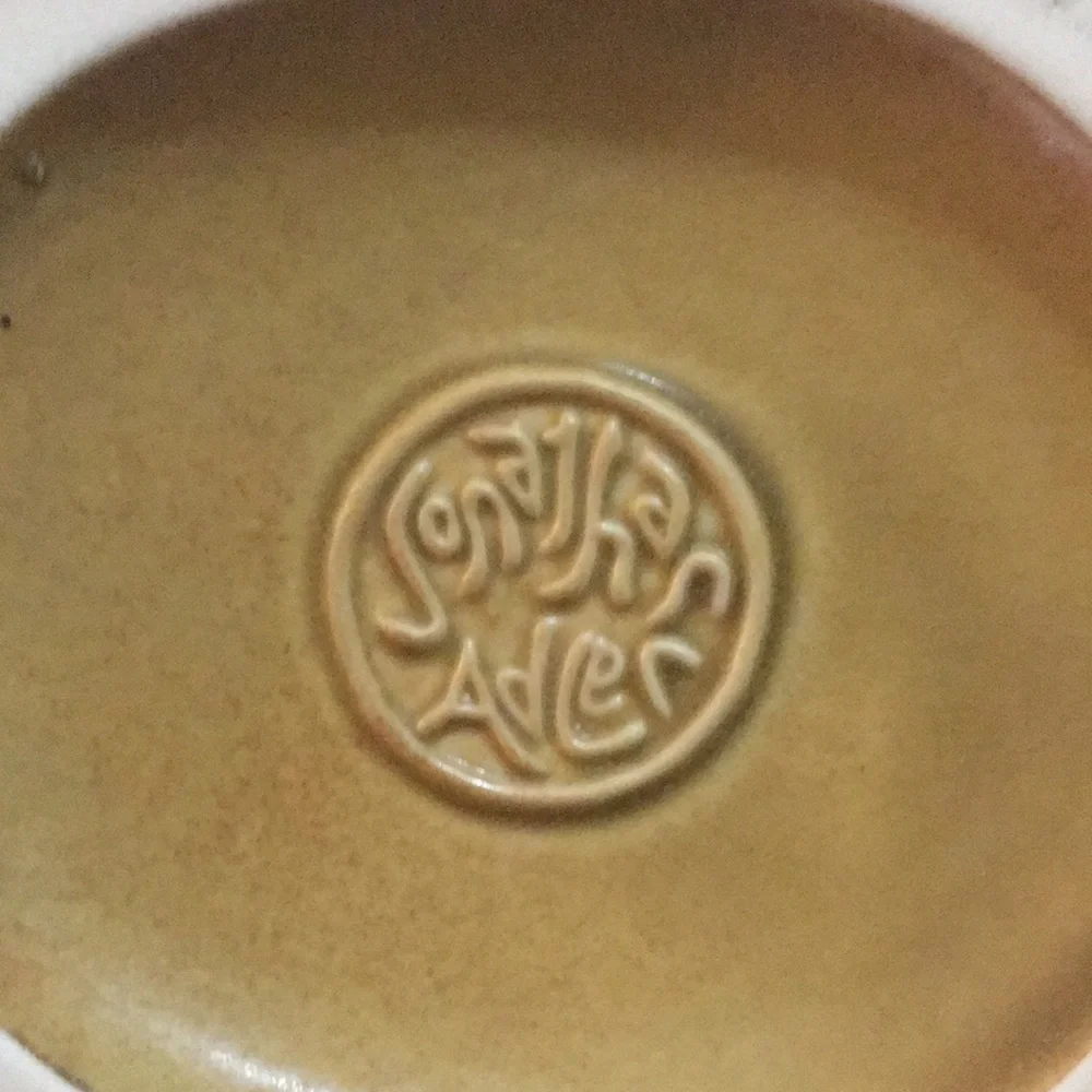 Jonathan Adler Textured Relief Mustard Yellow Charade Ripple Vase